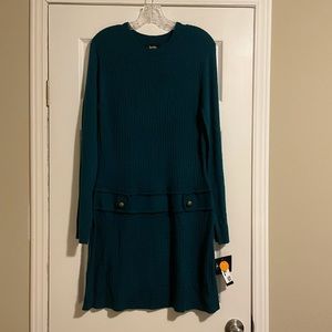By & By Sweater Dress Teal Sz XXL